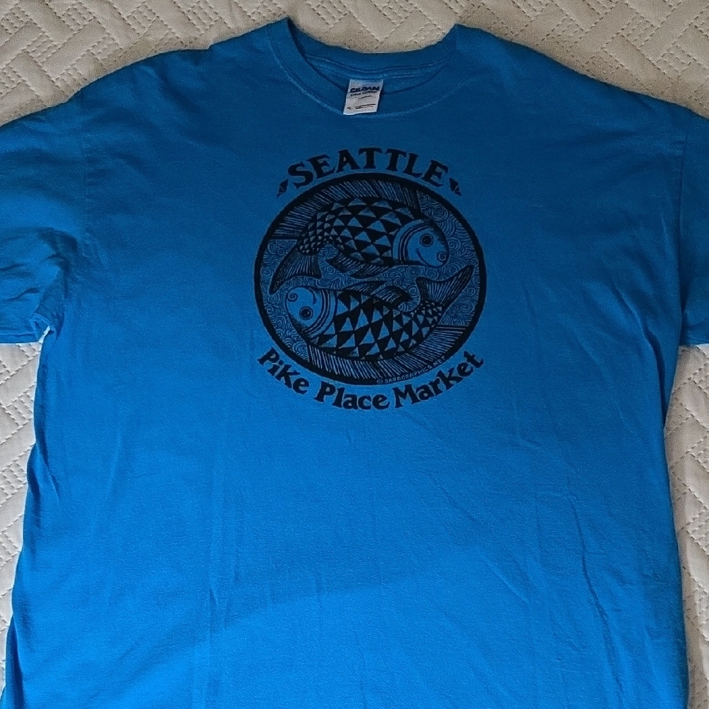 Gildan Ultra Cotton Blue Graphic Tee
